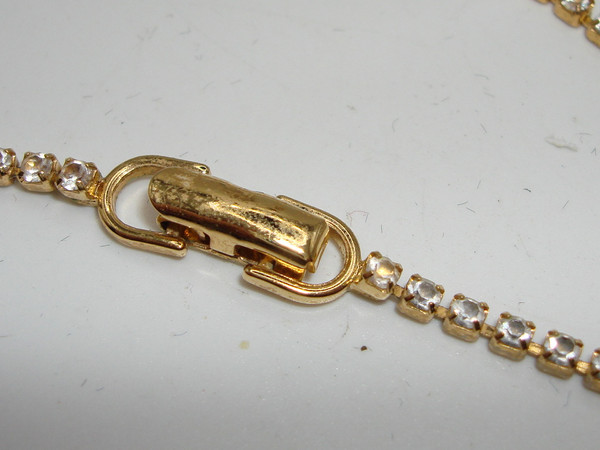 Vintage Monet Gold Tone Faux Pearl & Rhinestone Necklace & Earrings Set - 1980s