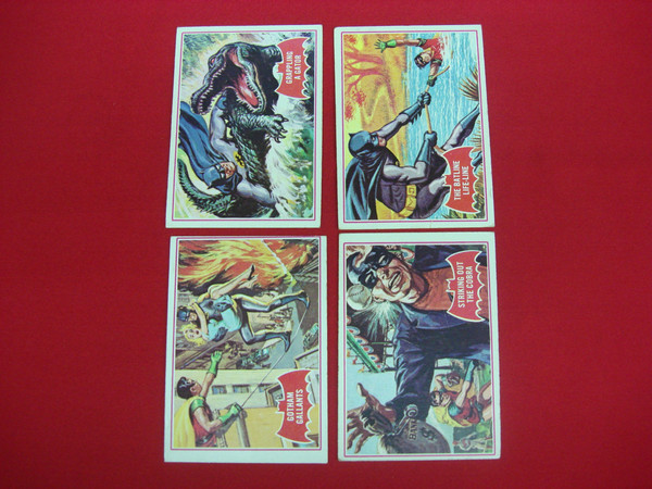 Vintage 1966 Topps Batman Trading Cards (4-Card Lot) - DC Comics