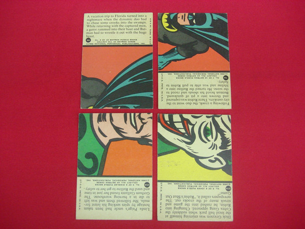Vintage 1966 Topps Batman Trading Cards (4-Card Lot) - DC Comics