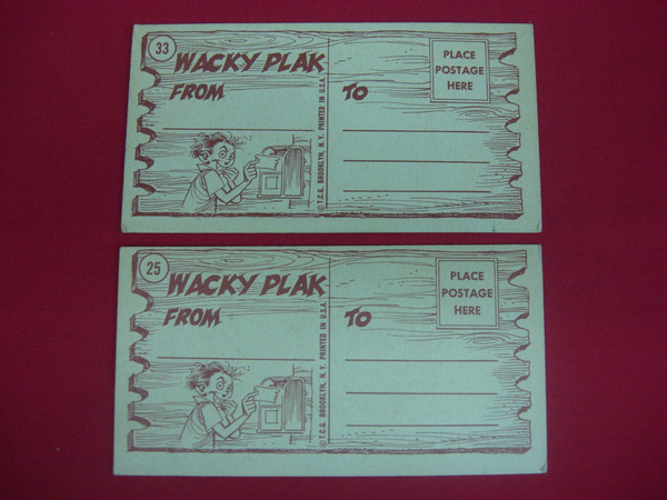 Vintage 1959 Topps Wacky Plak Card Lot of 2 - Graded & Protected