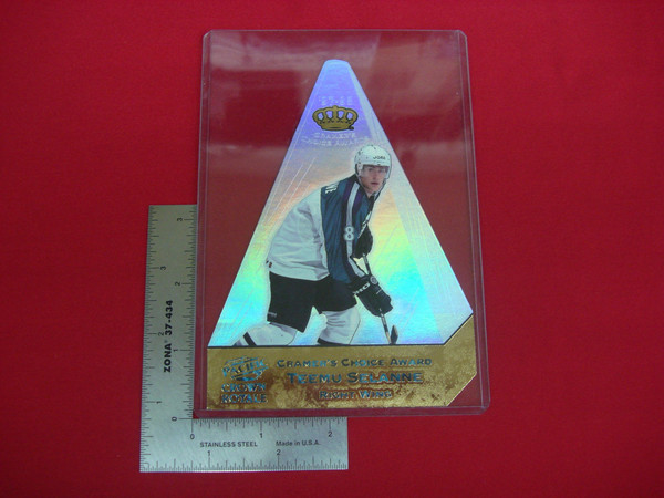 1997-98 Pacific Crown Royale Cramer's Choice Teemu Selanne Jumbo Foil Die-Cut Card #2