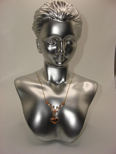 10K Black Hills Gold Heart Necklace - 17