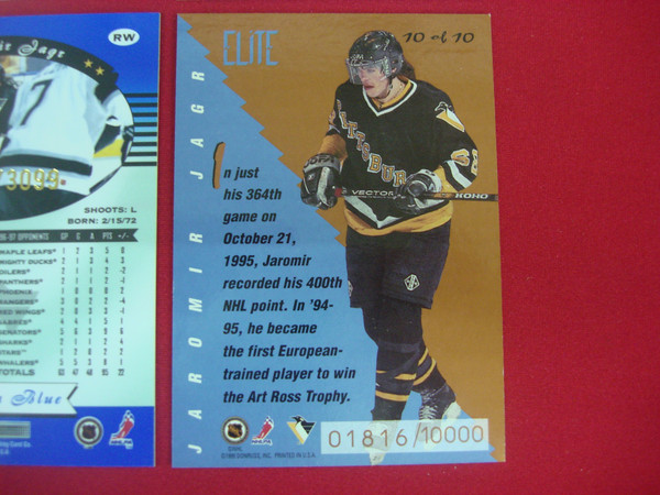 Jaromir Jagr Foil Hockey Card Lot (6 Cards, Penguins, Serial #s & Parallels)