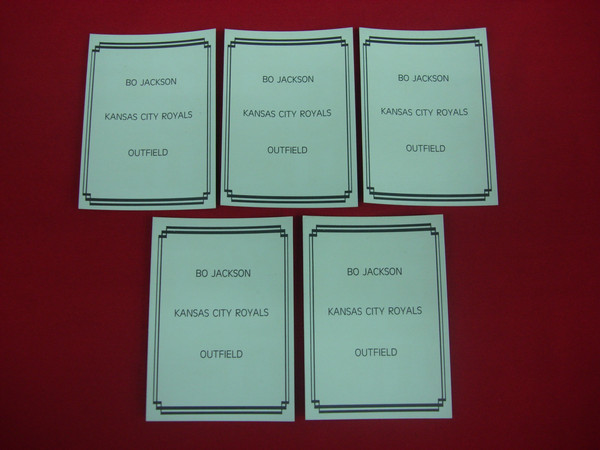 Vintage Bo Jackson Kansas City Royals Baseball Card Lot (5 Cards) - Broder