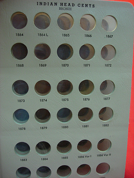 Vintage DANSCO #7101 Indian Cents Album - Display Both Sides - Good Condition