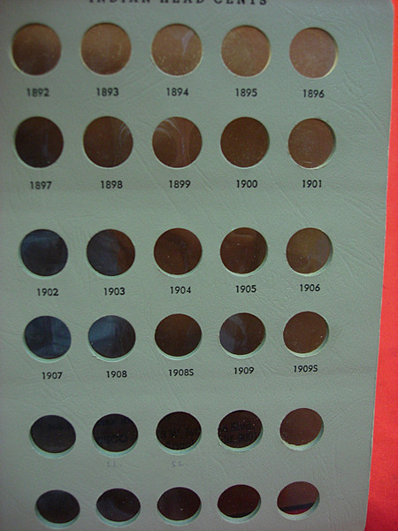 Vintage DANSCO #7101 Indian Cents Album - Display Both Sides - Good Condition