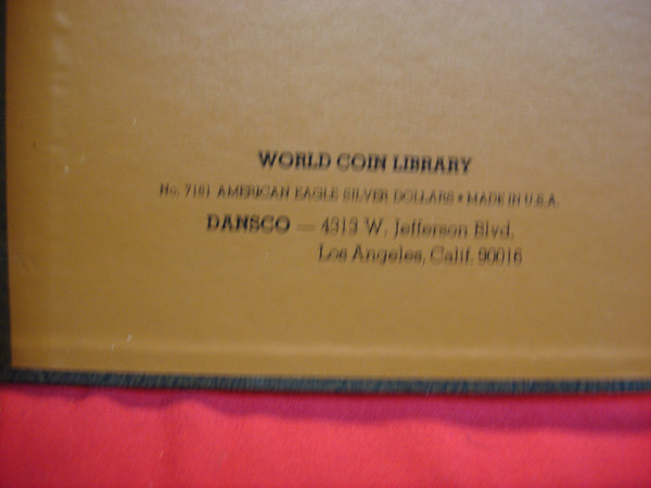 DANSCO #7181 Coin Album - Display American Silver Eagle Dollars 1986-2021 (Used, Good Condition)