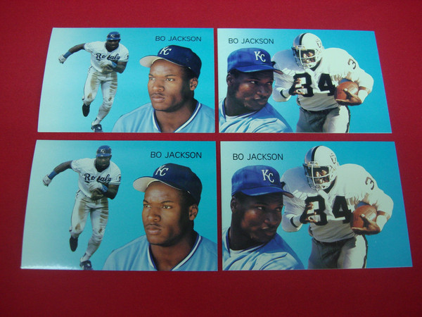 Vintage Bo Jackson Broder Type Sports Card Set - Royals & Raiders