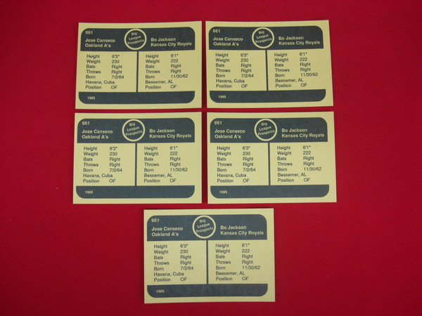 1985 Fleer Big League Prospects Reprint Set: Bo Jackson & Jose Canseco - The Bash Brothers