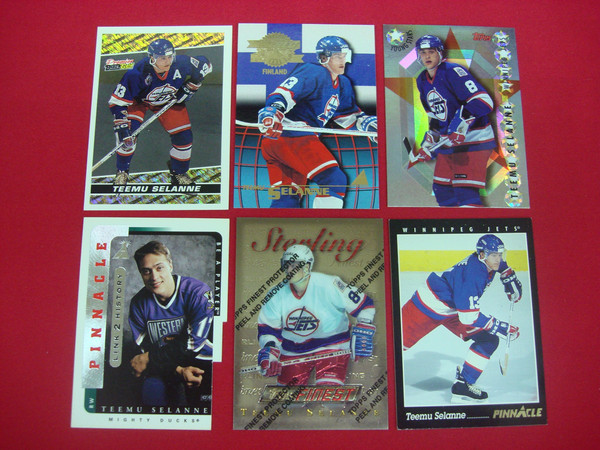 Teemu Selanne Trading Card Lot (Jets, Ducks) - Die-Cut, Foils & Promos