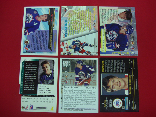 Teemu Selanne Trading Card Lot (Jets, Ducks) - Die-Cut, Foils & Promos