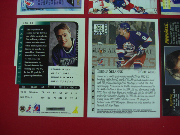 Teemu Selanne Trading Card Lot (Jets, Ducks) - Die-Cut, Foils & Promos