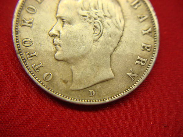 1912 D Bavaria 3 Mark Silver Coin (900 Fine) - Detailed & Historically Significant
