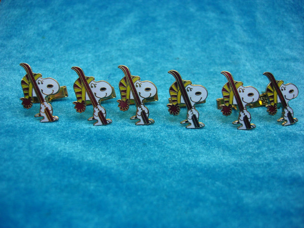 Vintage Snoopy Skiing Cufflinks (Set of 3) - Authentic United Features