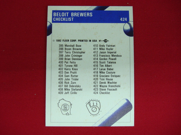 1992 Beloit Brewers Fleer ProCards MiLB Team Set - Factory Sealed, Complete Player Roster