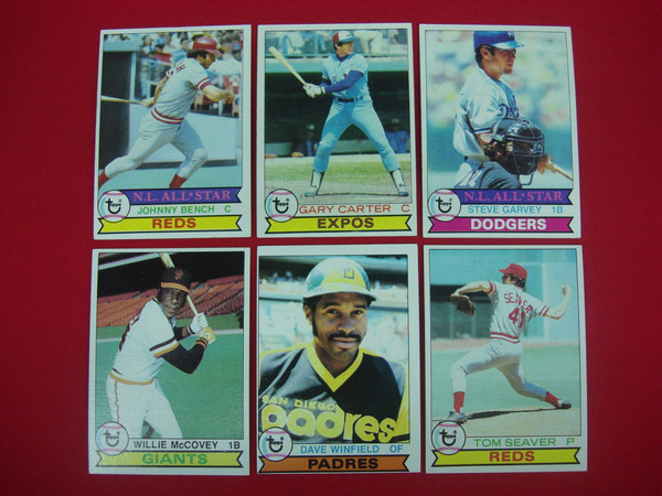 Vintage 1979 Topps Baseball Card Set: Bench, Carter, Garvey, McCovey, Winfield & Seaver