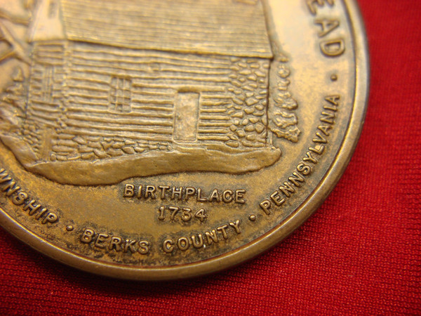 1974 Daniel Boone Homestead Commemorative Token - Bronze, Excellent Condition