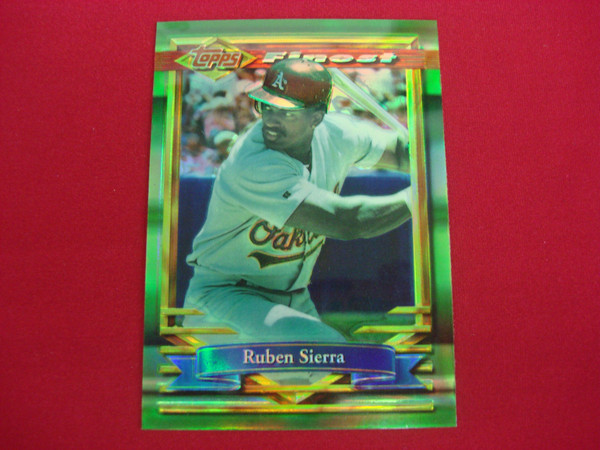 1994 Topps Finest Ruben Sierra Refractor #371 Oakland Athletics Baseball Card - 2nd Year