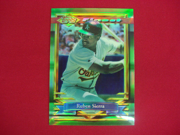 1994 Topps Finest Ruben Sierra Refractor #371 Oakland Athletics Baseball Card - 2nd Year