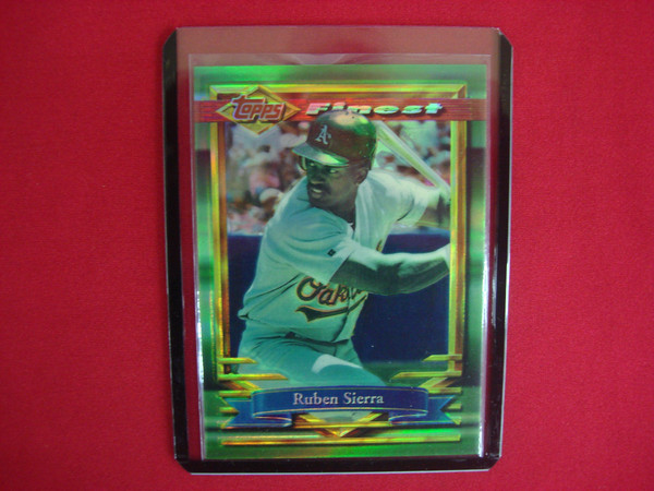 1994 Topps Finest Ruben Sierra Refractor #371 Oakland Athletics Baseball Card - 2nd Year