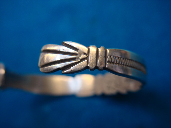 Wilson Begay Navajo Cloud Mountain Spiderweb Sterling Silver Cuff Bracelet with Turquoise