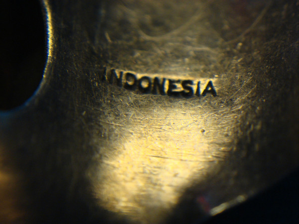 Vintage Sterling Silver Baltic Amber Ring (Size 10) - Indonesia