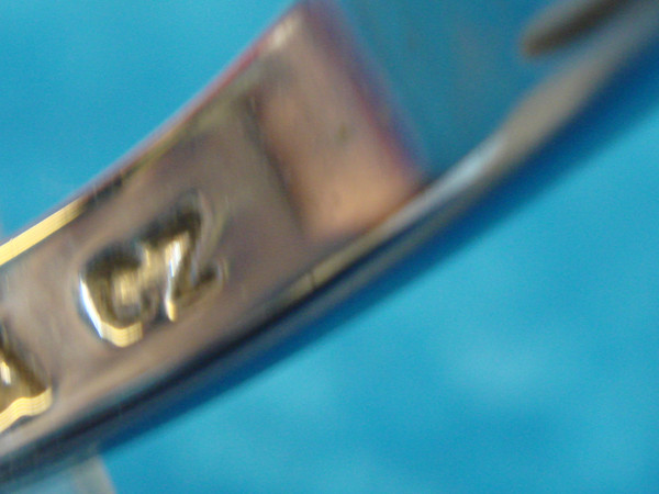 Sterling Silver Ring with Blue Gemstones & CZ Stones - Size 10