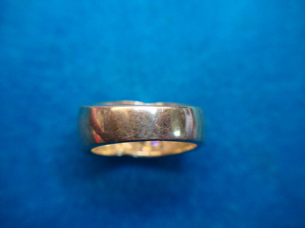 Gold Vermeil Sterling Silver Ring with Diamond Simulants & Purple/Citrine Stones - Size 8