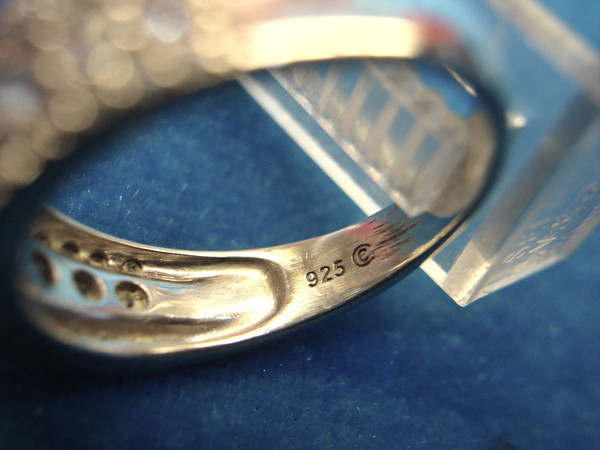 Sterling Silver Simulated Diamond Ring - Size 7 3/4 - Sparkling Statement Jewelry