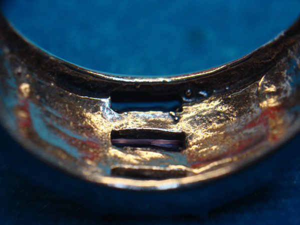 Sterling Silver Ring with Purple Stones & Sparkling Marcasites (Size 6 3/4)