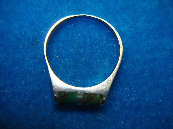 Vintage Sterling Silver Turquoise Ring - Southwest Style Size 7 1/2