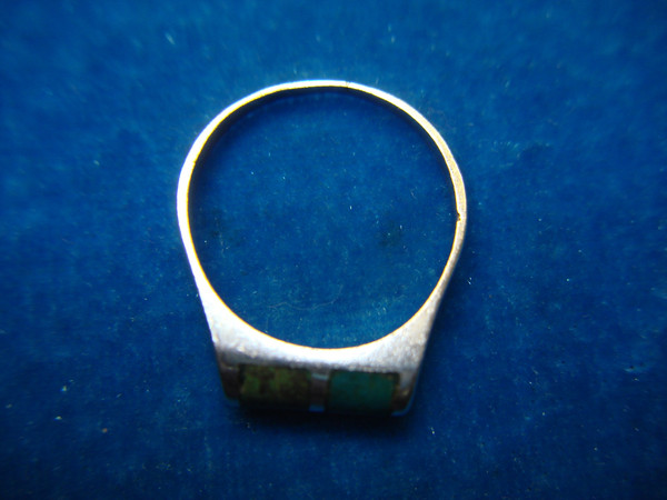 Vintage Sterling Silver Turquoise Ring - Southwest Style Size 7 1/2