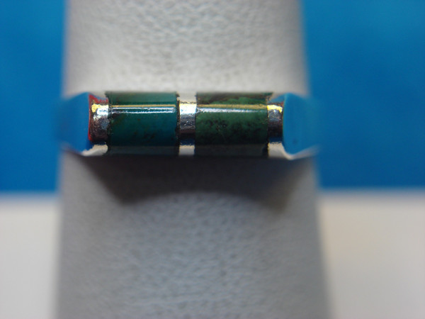 Vintage Sterling Silver Turquoise Ring - Southwest Style Size 7 1/2