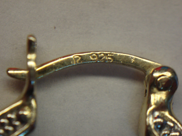 Gold Vermeil Sterling Silver Hollow Hoop Earrings (7/8