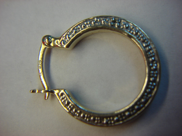 Gold Vermeil Sterling Silver Hollow Hoop Earrings (7/8