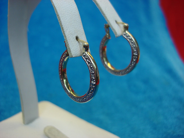 Gold Vermeil Sterling Silver Hollow Hoop Earrings (7/8