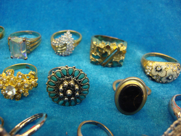 50 Vintage & Modern Estate Rings - Unique Jewelry Lot Deal (Under $3 Each)