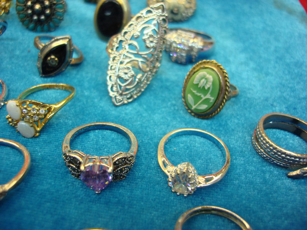 50 Vintage & Modern Estate Rings - Unique Jewelry Lot Deal (Under $3 Each)