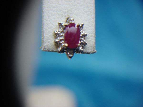 14K Yellow Gold Ruby & Diamond Stud Earrings (0.50ctw)