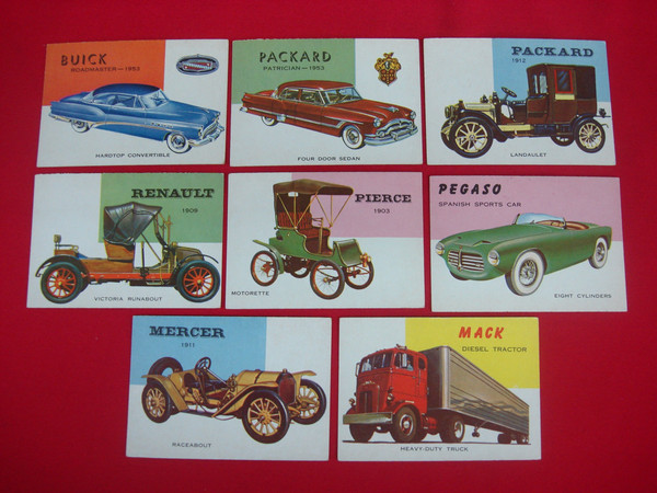 Vintage 1954 Topps World on Wheels Trading Cards (8-Card Lot) - Nice Condition