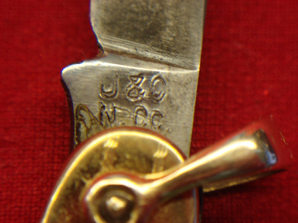 Vintage J.C. & Co. Two Blade Vest/Watch Chain Knife - Excellent Condition, GF Panels