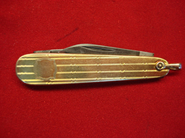 Vintage J.C. & Co. Two Blade Vest/Watch Chain Knife - Excellent Condition, GF Panels