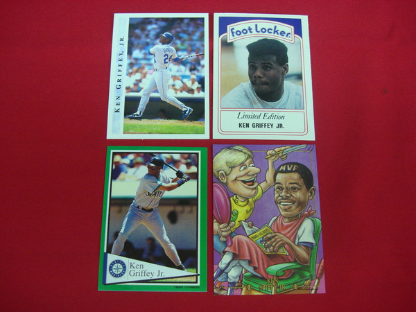 Ken Griffey Jr. Baseball Card Lot (Cardtoons, Panini, Foot Locker) - Vintage Seattle Mariners Collectibles