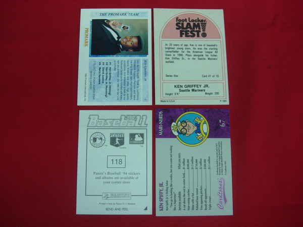 Ken Griffey Jr. Baseball Card Lot (Cardtoons, Panini, Foot Locker) - Vintage Seattle Mariners Collectibles