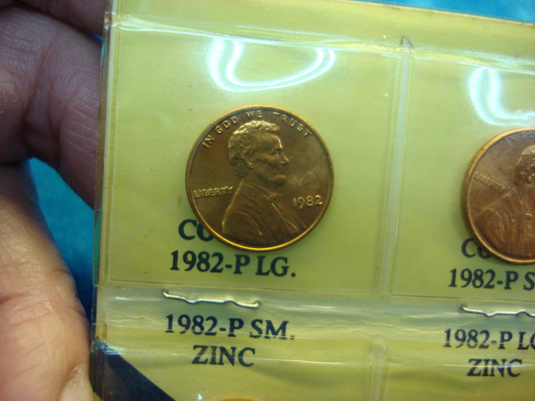 1982 Lincoln Cents Variety Set (7-PC) - Uncirculated P & D - Copper & Zinc