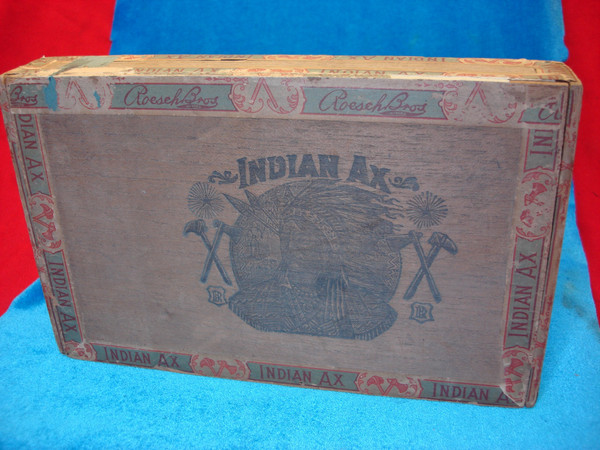 Antique Roesch Bros. Wooden Cigar Box - 1890s Pottstown PA - Excellent Condition