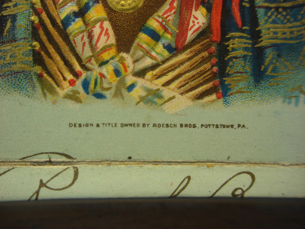 Antique Roesch Bros. Wooden Cigar Box - 1890s Pottstown PA - Excellent Condition