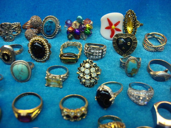 50 Vintage & Modern Estate Rings Lot - Rare Collection, Under $3 Each