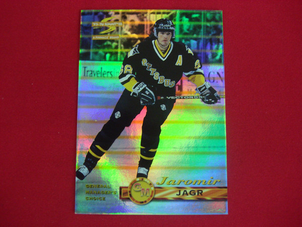 Jaromir Jagr 1995-96 Pinnacle Summit GM's Choice #11 Pittsburgh Penguins Hockey Card - Foil Insert