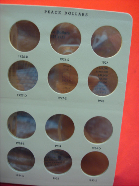 DANSSCO #7175 Peace Dollars Album (2 Pages) - Like New Condition